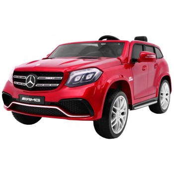 Auto na akumulator Mercedes AMG GLS63 dla dzieci Czerwony + Lakierowany + 4x4 + Nawiew powietrza